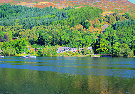 Achray House Hotel, Restaurant & Lodges sits on the banks of Loch Earn in Perthshire.