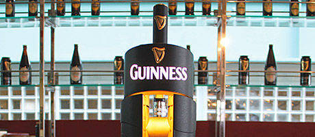 Guinness’ magic behind the gates font.