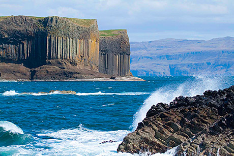 Fingal’s Cave, in the Inner Hebrides, features in the new campaign.