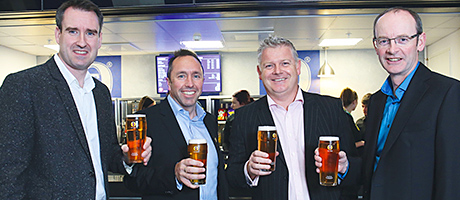 • Heineken’s John Hutchison (left) with SECC chief executive John Sharkey, Heineken’s Neil Convery and SECC commercial director Peter Duthie.