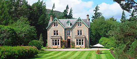 • Corrour House is located in the Cairngorms National Park near Aviemore.