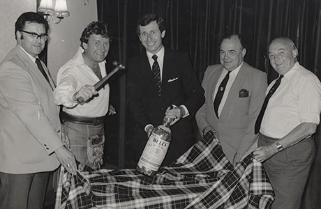 Changed days: Bob Taylor, centre, in the 1980s