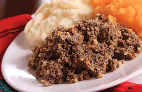 • The traditional haggis dish can be served with a variety of drams and traditional Scottish ales.