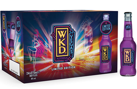 • The packaging of WKD Vegas is designed to echo the neon lights and nightlife of Las Vegas.