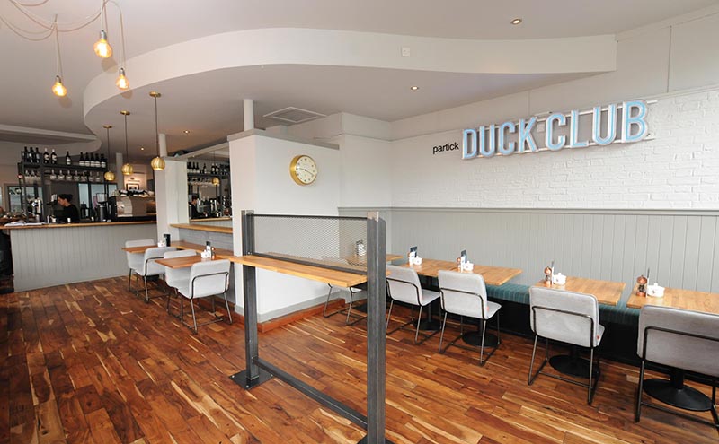 Stripped back and straightforward: simplicity is key in The Partick Duck Club as the focus is firmly placed on the quality of the food. The refurbishment was completed in just two weeks.