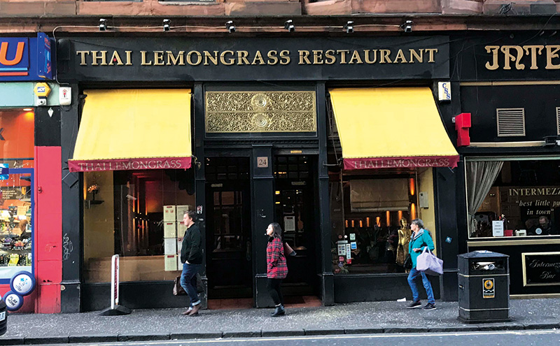 Thai Lemongrass is on Renfrew Street.