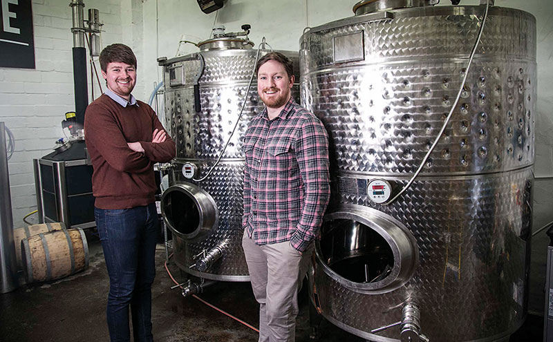 Liam Pennycook (left) with Twin River’s brand director, Ryan Rhodes.