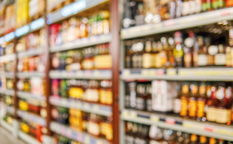 Bottles-on-supermarket-shelves