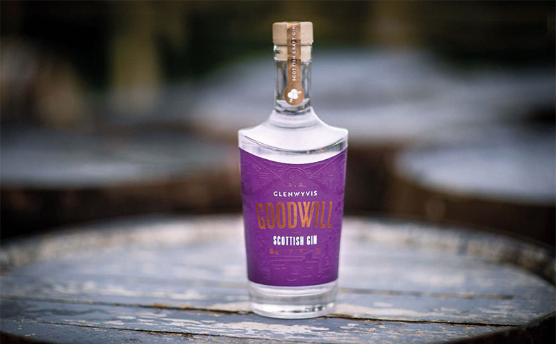 GlenWyvis Goodwill Gin features nine botanicals, including local hawthorn berries.