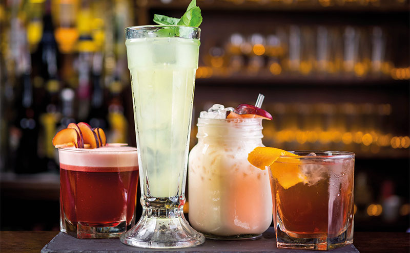 Range of cocktails