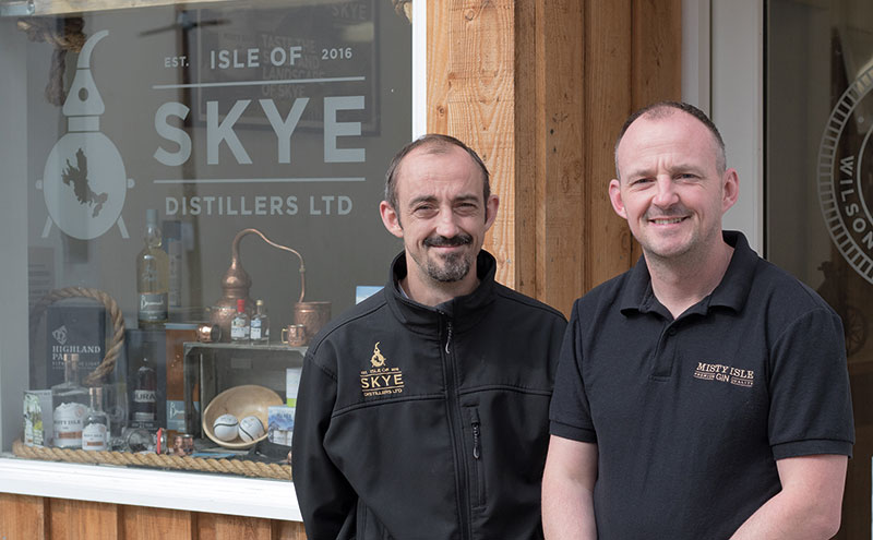 Alistair (left) and Thomas Wilson founded Isle of Skye Distillers in 2016
