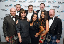 Stewart Grant (second left) of Star Pubs & Bars with some of the Scots Star Award winners