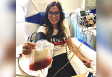 Fiona donating stem cells