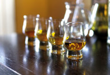 Raising a glass for the day of the drams Whisky-glasses-on-bar