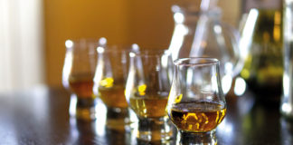 Whisky-glasses-on-bar