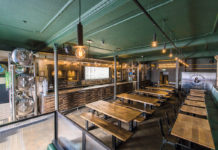 Innis and Gunn Brewery new look Taproom Bar after refurbishment