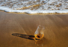 Whisky on a beach