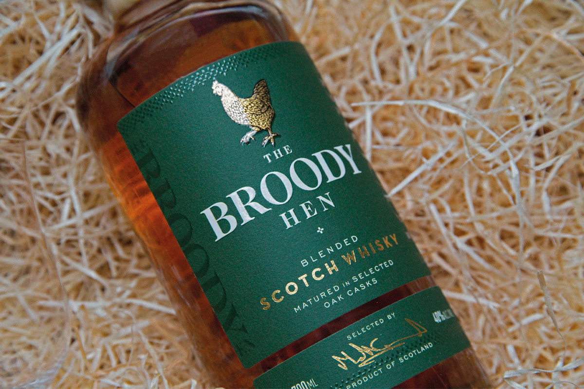 Broody Hen scotch whisky bottle