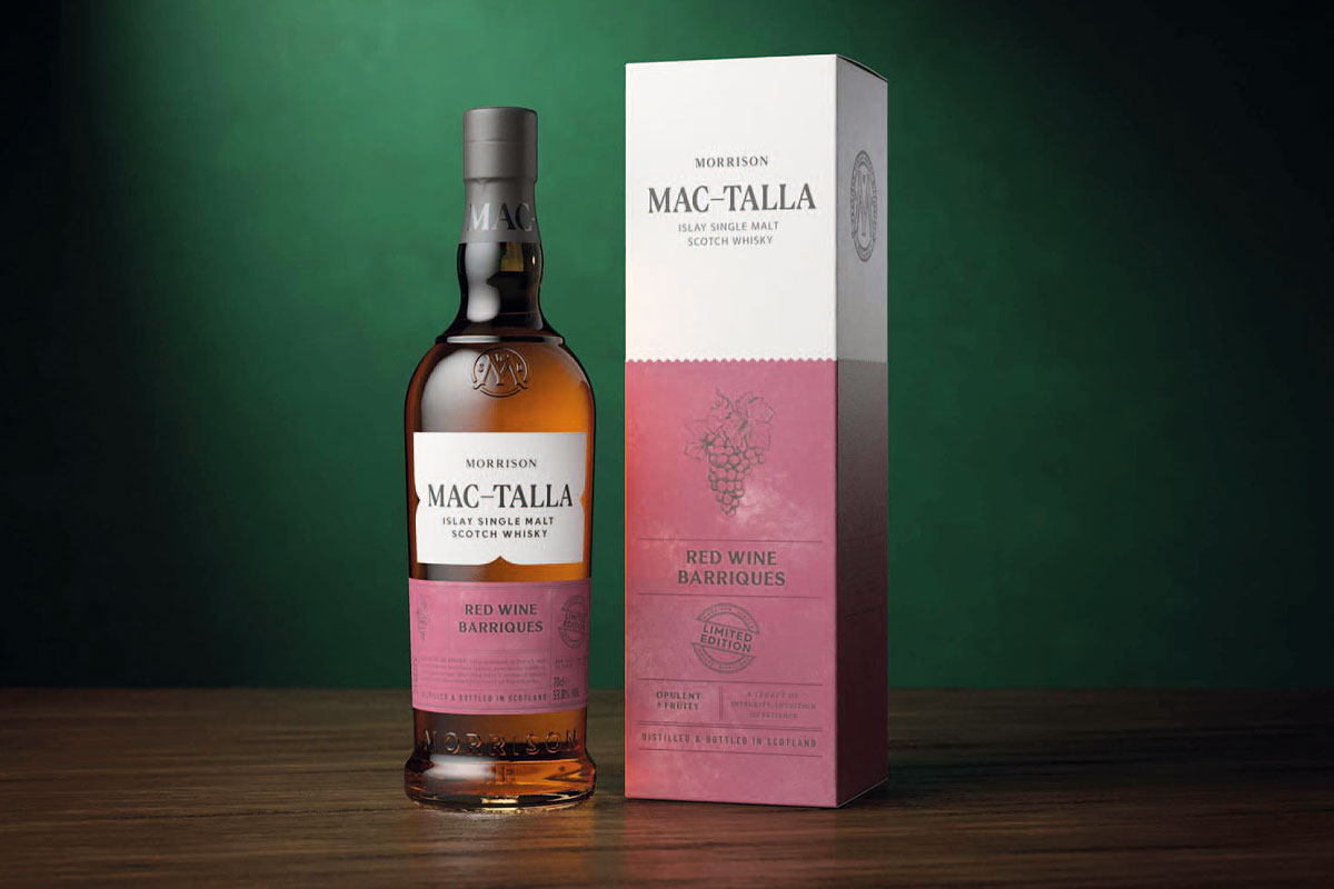 Promotional shot of Mac Talla whisky bottle