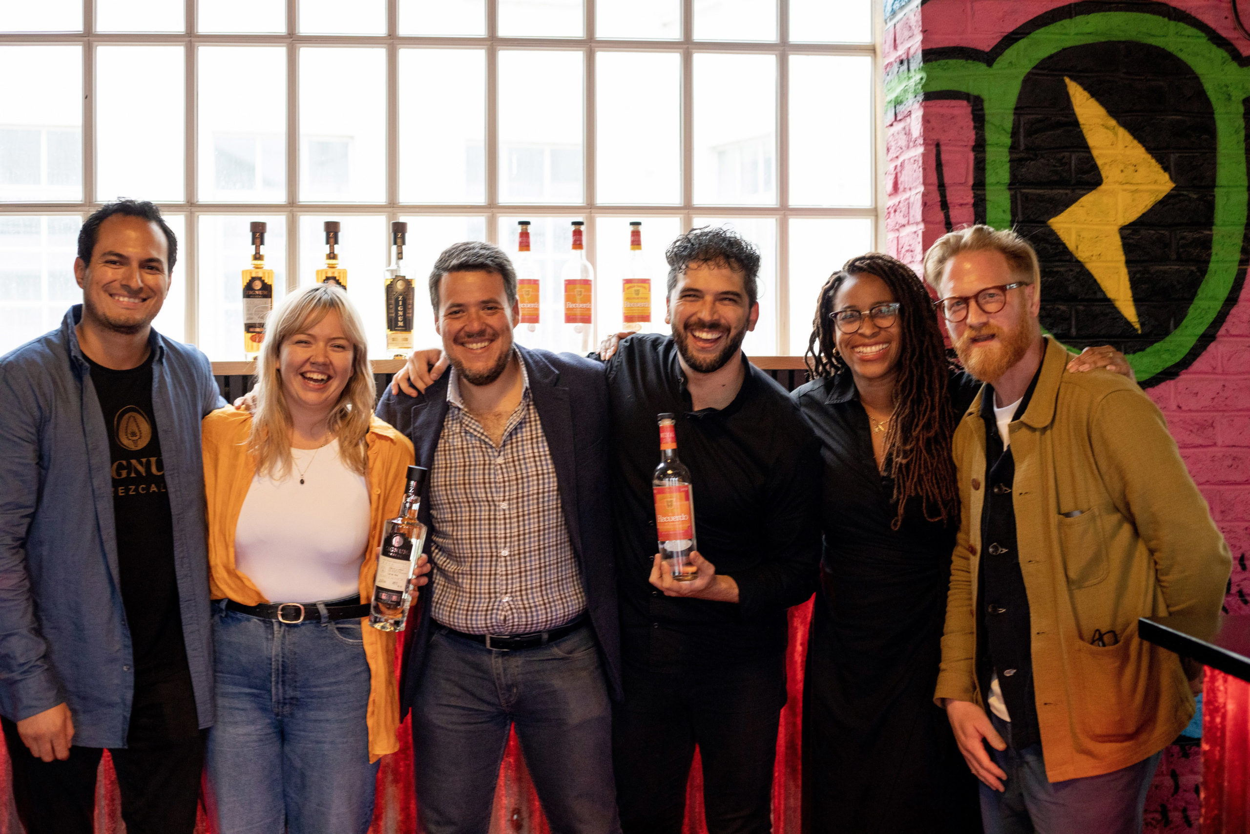 The winners and judges of Love Drinks' mezcal competition.