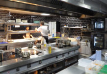 Image of a chef in an industrial kitchen