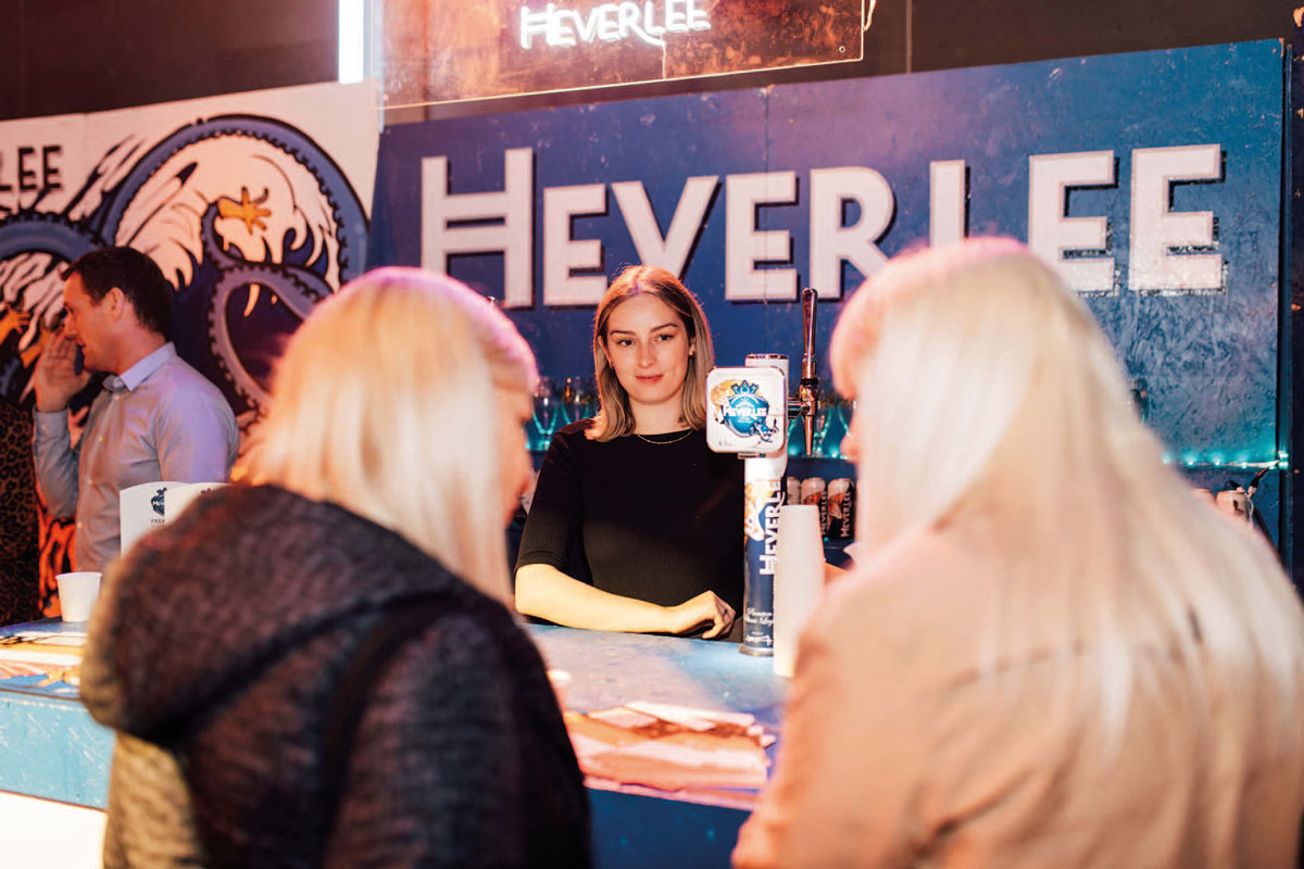 Heverlee stand at the Tennent's trade show