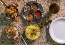 a selection of TukTuk Indian food on a table