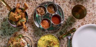 a selection of TukTuk Indian food on a table