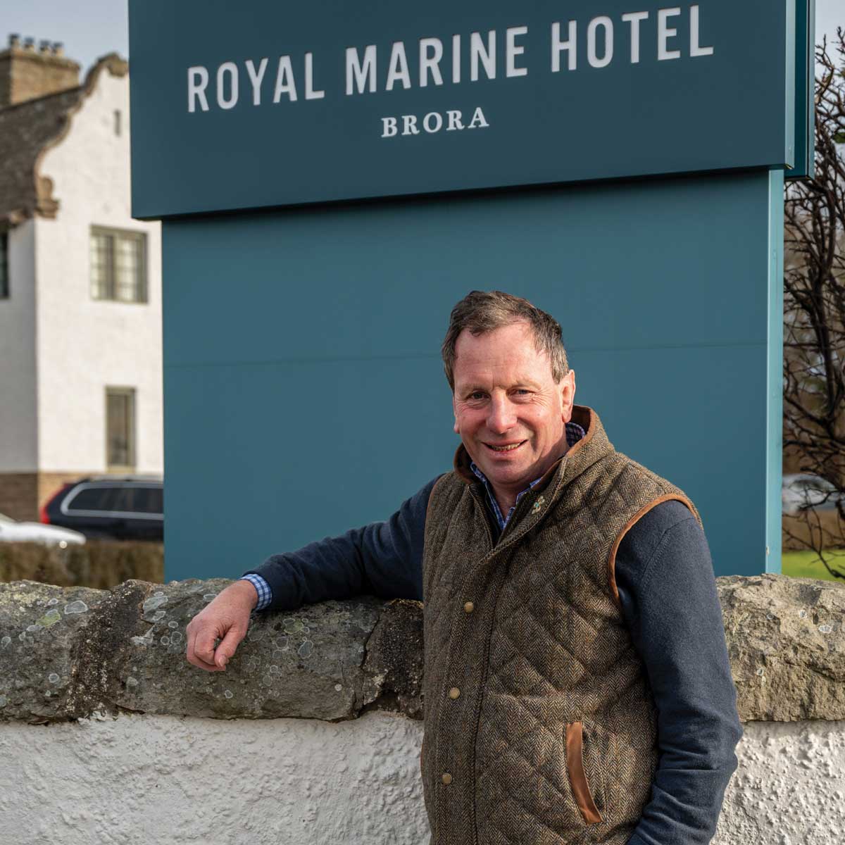 David Whiteford stands outside the royal marine hotel