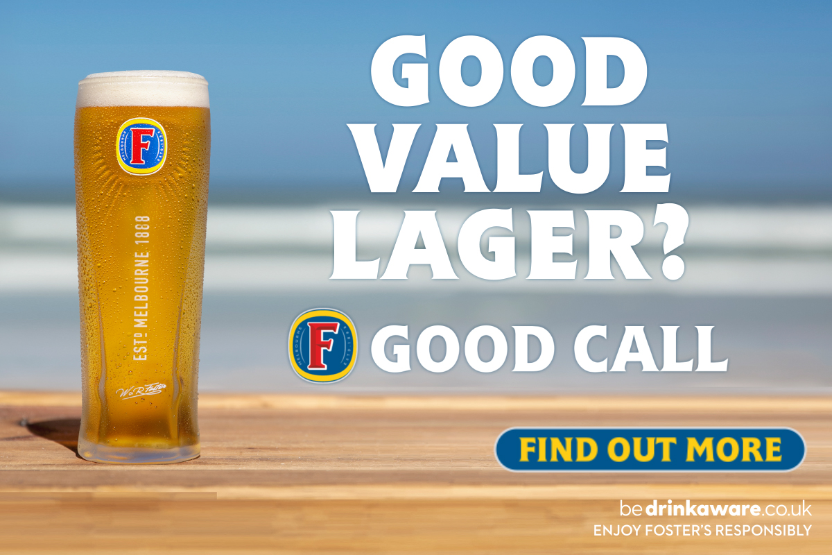 Pint of Foster's for the 'Good Call' classic lager campaign