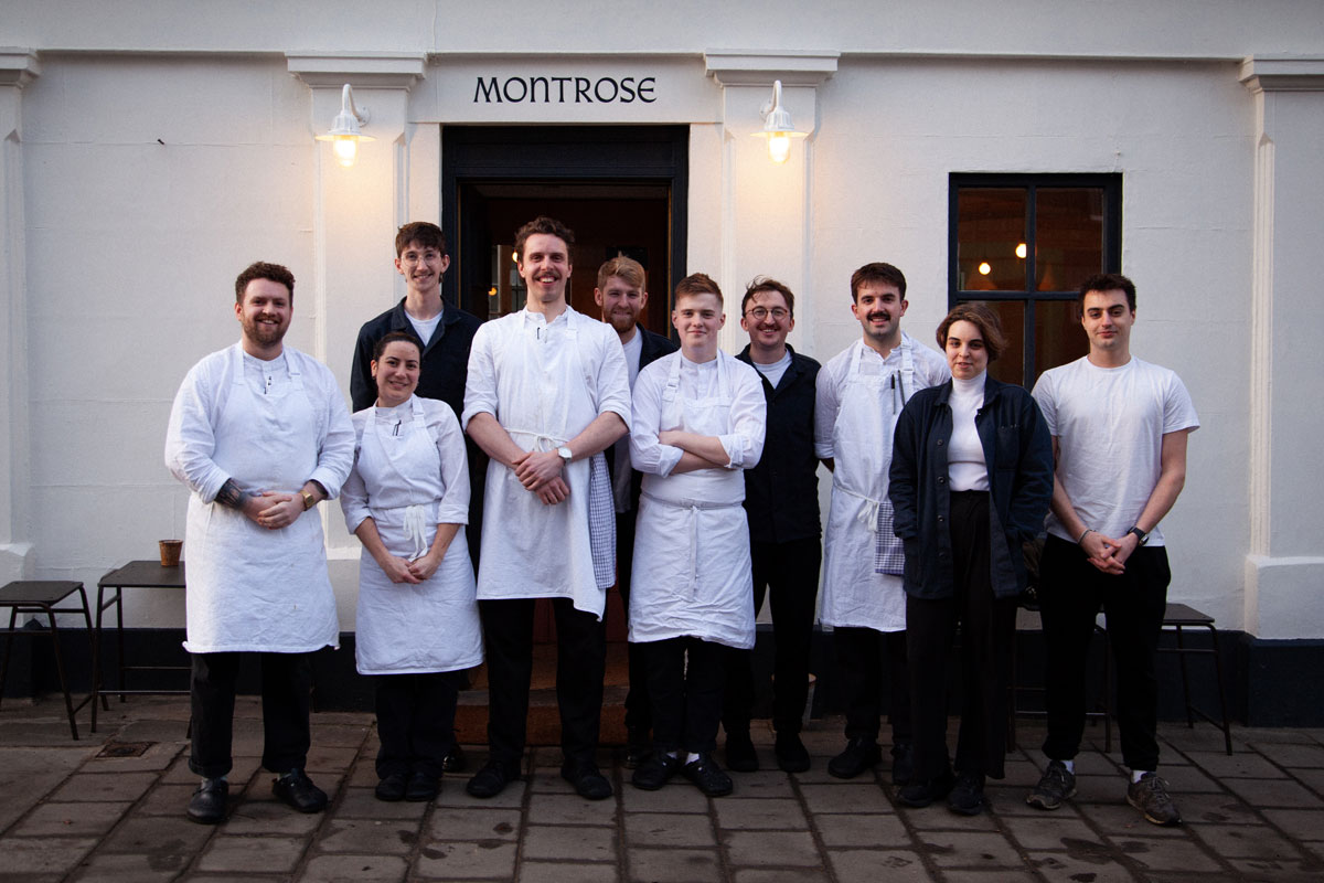 The Montrose team outside the venue at 1 Montrose Terrace in Edinburgh (Pic: Abi Radford)