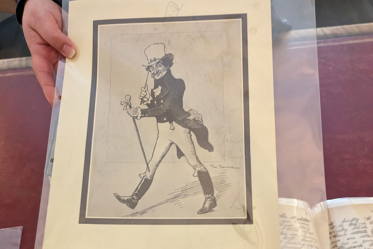 The original Johnnie Walker 'striding man' illustration