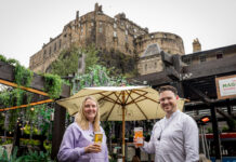 Cold Town's head brewer Hayley Ransome, with Cold Town House manager Jamie Napier.