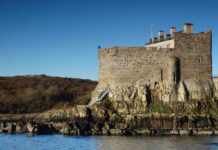 A Scottish castle by the sea