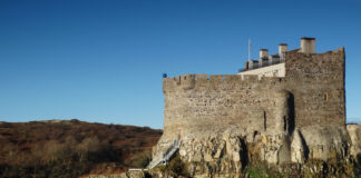 A Scottish castle by the sea