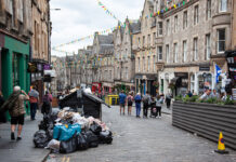 Edinburgh during 2022 bin strike