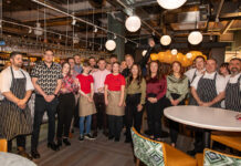 A group of hospitality staff