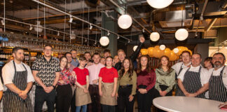 A group of hospitality staff