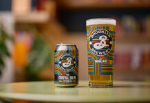 A pint of pale beer and a can, both in rainbow branding