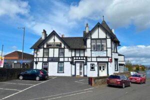 Outside of large hotel