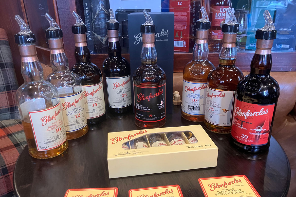 A selection of whisky bottles