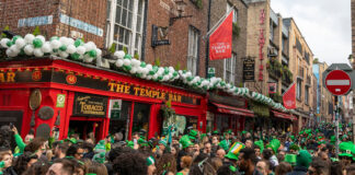 St Patrick's Day crowd in Dublin