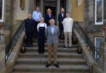 St Andrews’ five-star Seaton House hotel opens its doors to guests A group of smartly dressed staff stand on a hotel's exterior staircase
