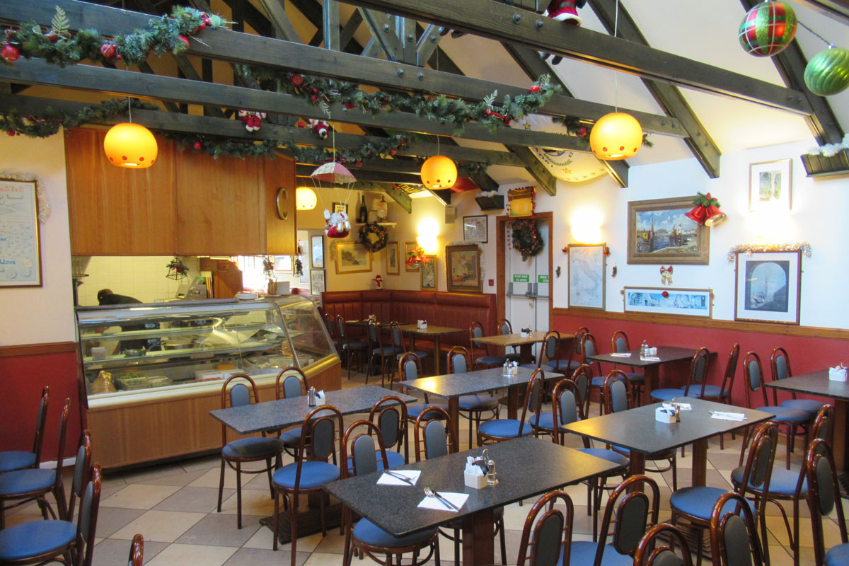 A traditional Scots-Italian diner interio