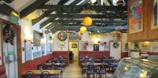 A traditional Scots-Italian diner interior