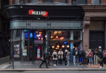 A Japanese themed bar restaurant on a Glasgow street