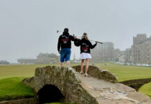 Buck’s Bar’s sixth Scottish site to tee off in St. Andrews following private deal A man and a woman in slogan hoodies stand on a golf course bridge