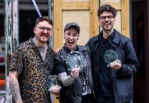 2024 Flavour in Motion winner Elyse Von Ruinn flanked by runners-up Mike Bower and Ashley Haines