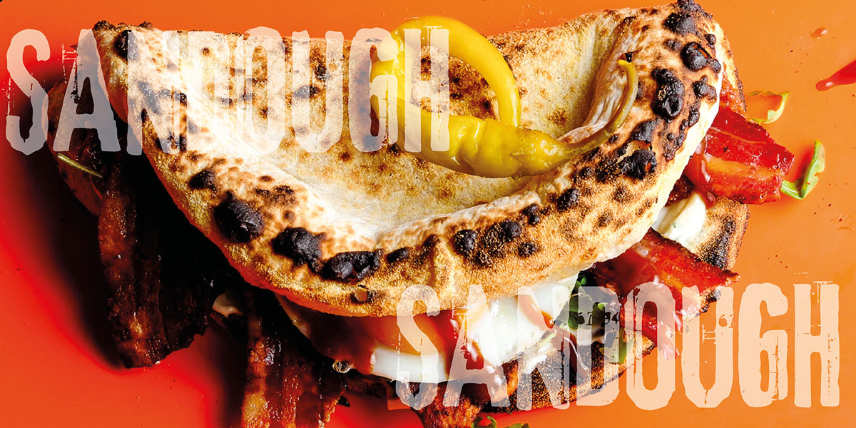 A 'sandough' pizza sandwich