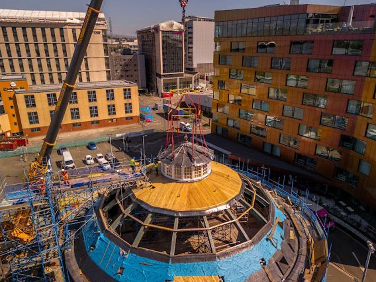 The new cupola atop the North Rotunda